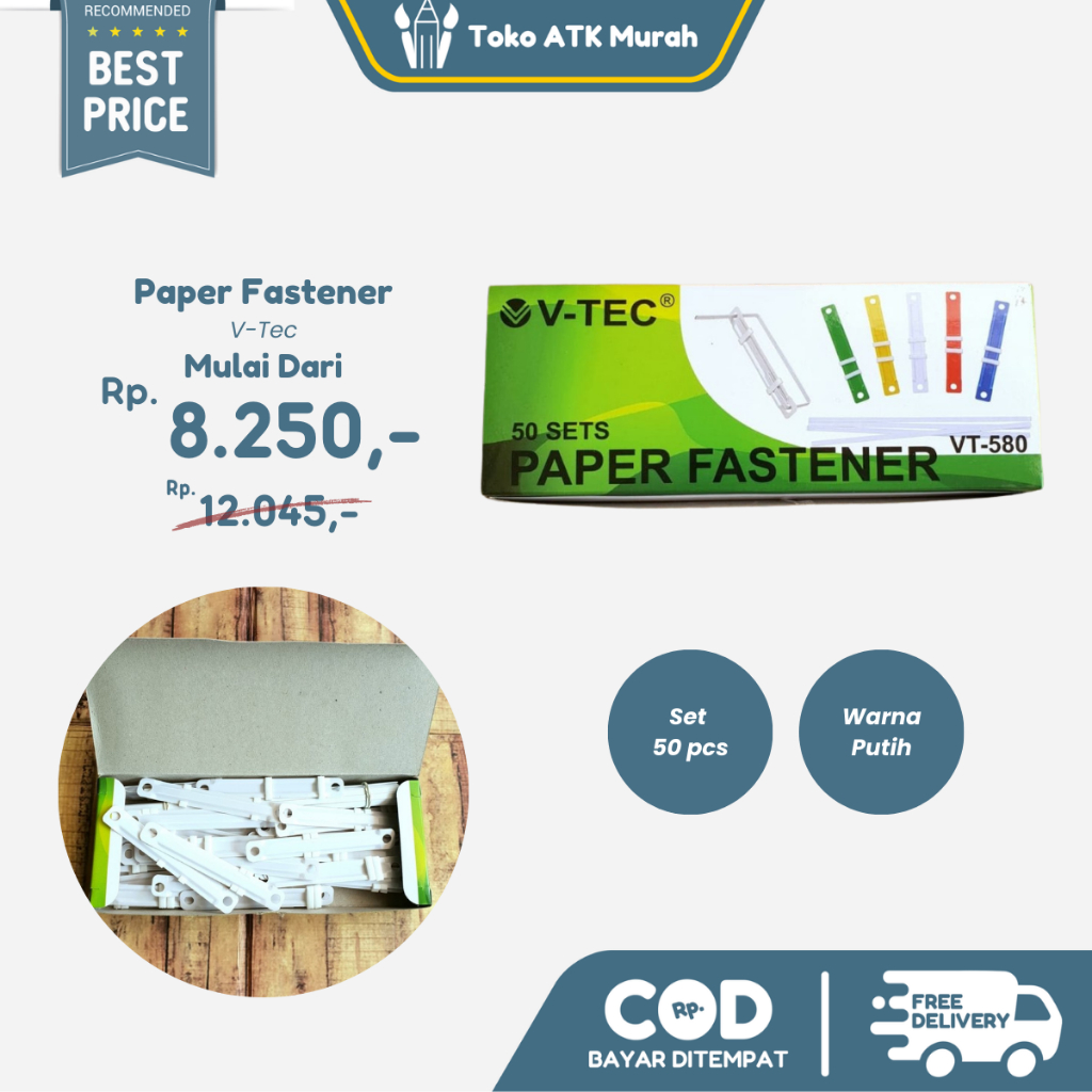 

Paper fastener V tec