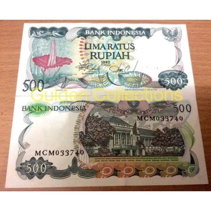 500 rupiah bunga bangkai 1982 UNC