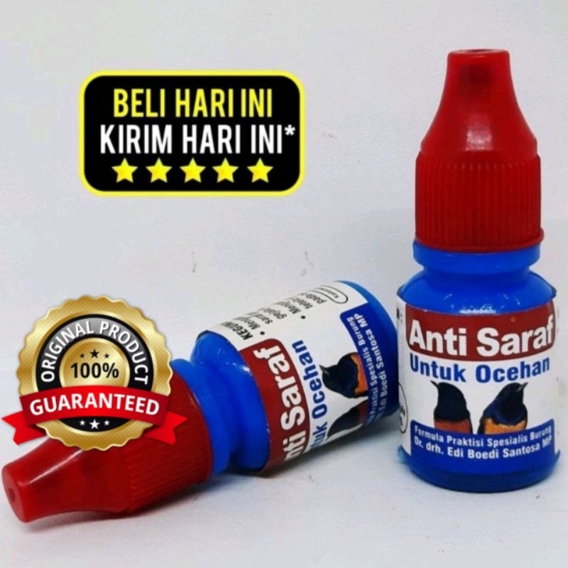 Anti saraf Obat Buat Burung Ocean Sakit Tetelo Murai Kenari pleci Dr edi isi 10ml