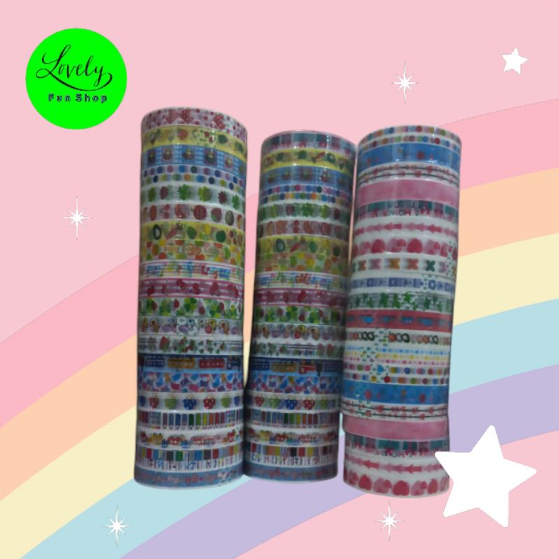 

Isolasi motif lucu / selotip toples kue