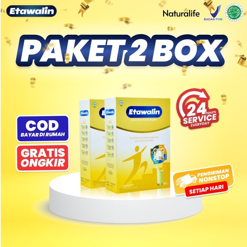 

PAKET (2 BOX) - Etawalin Susu Etawa Herbal Nyeri Sendi 2 Box BPOM HALAL