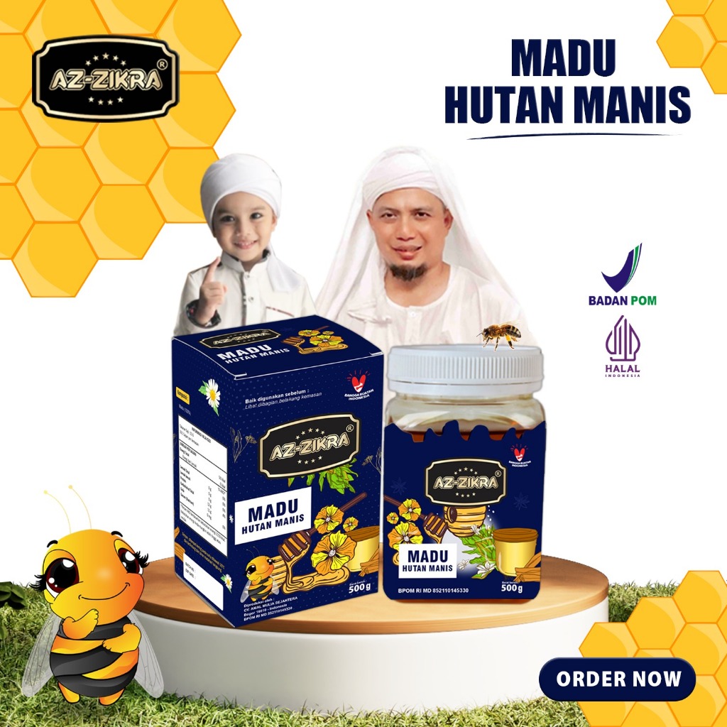 

New Madu Azzikra - Hutan Manis Plus Propolis 500gr