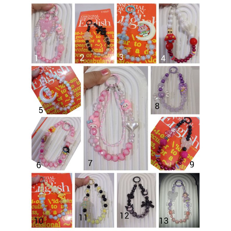 strap phone/ gantungan kunci/ phone charm free mika Hp/ gantungan Hp / gantungan tas