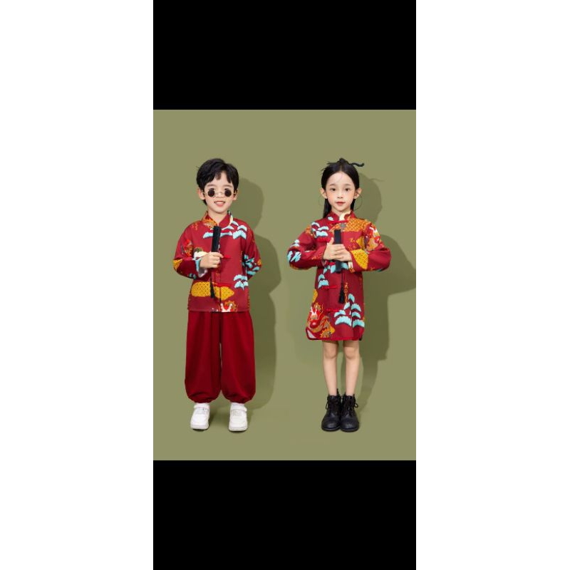 baju imlek /baju imlek modern/setelan imlek/setelan imlek anak/cewek/cowok/usia 1-12 Tahun