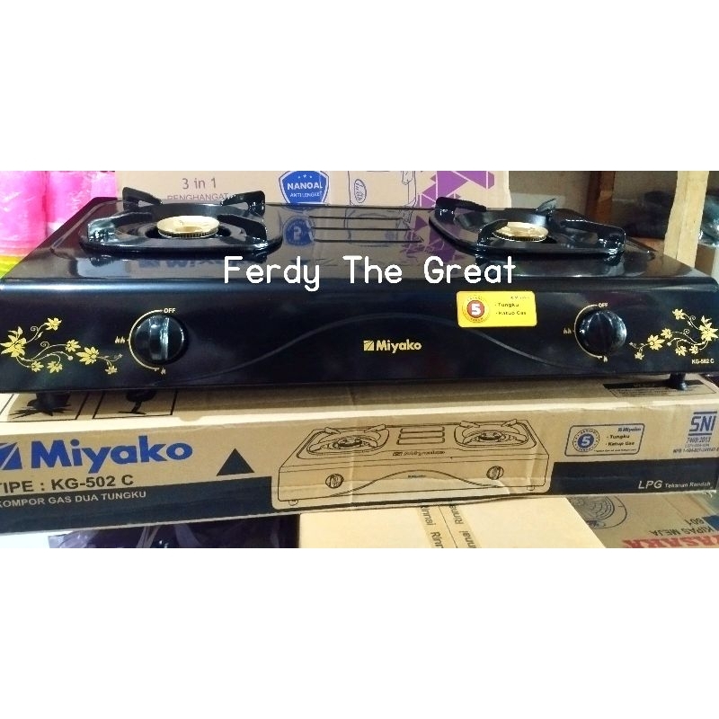 Kompor gas miyako 2 tungku / kompor gas miyako 2 mata / kompor gas miyako kg 502 c / kompor gas miya