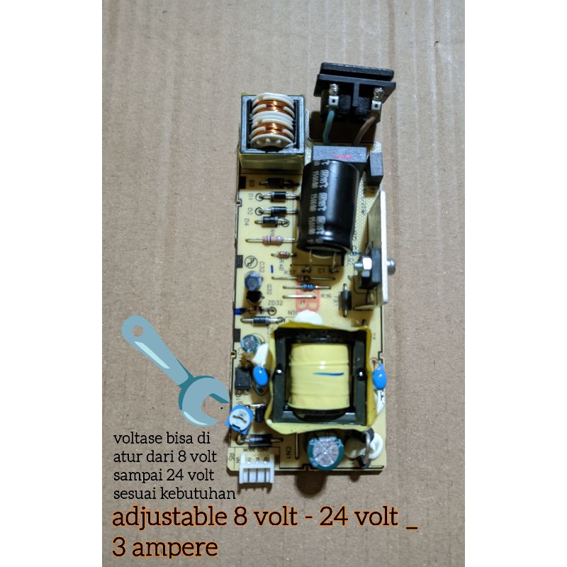 adaptor smps adjustable 8 volt - 24 volt 3 ampere