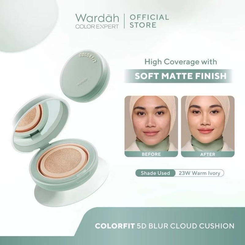Wardah Colorfit 5D Blur Cloud Cushion SPF 50 PA++++ / Wardah Colorfit Cloud Cushion / wardah colorfi