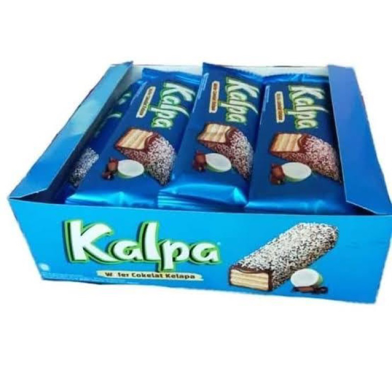 

Kalpa Wafer Coklat dengan taburan kelapa 1box isi 12