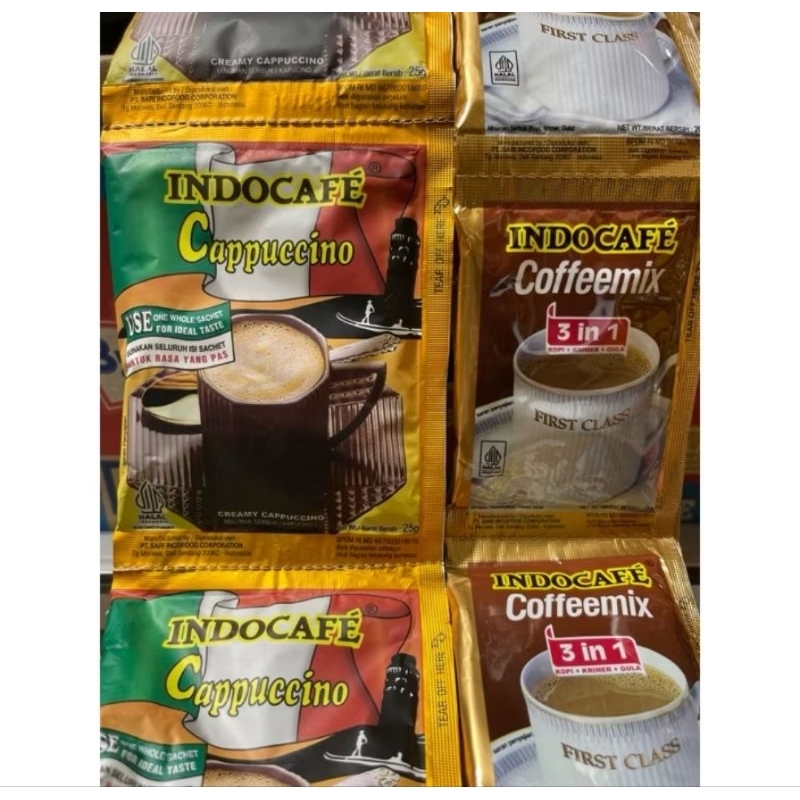 

INDOCAFE CAPPUCINO/COFFEEMIX RENCENG (ISI 10 SACHET)