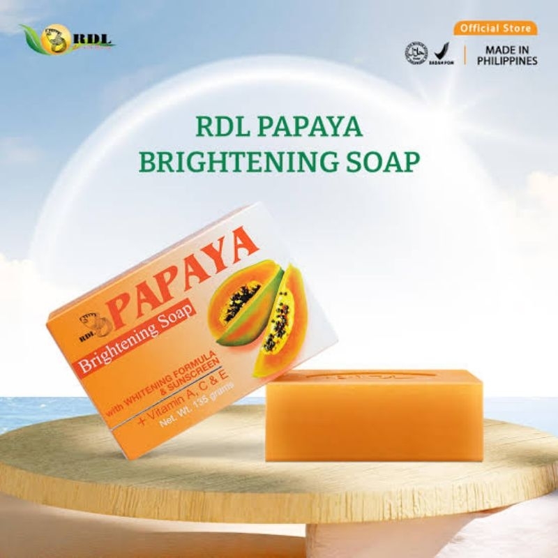 RDL SABUN PEPAYA ORIGINAL 100%//RDL PAPAYA BRIGHTENING SOAP ASLI
