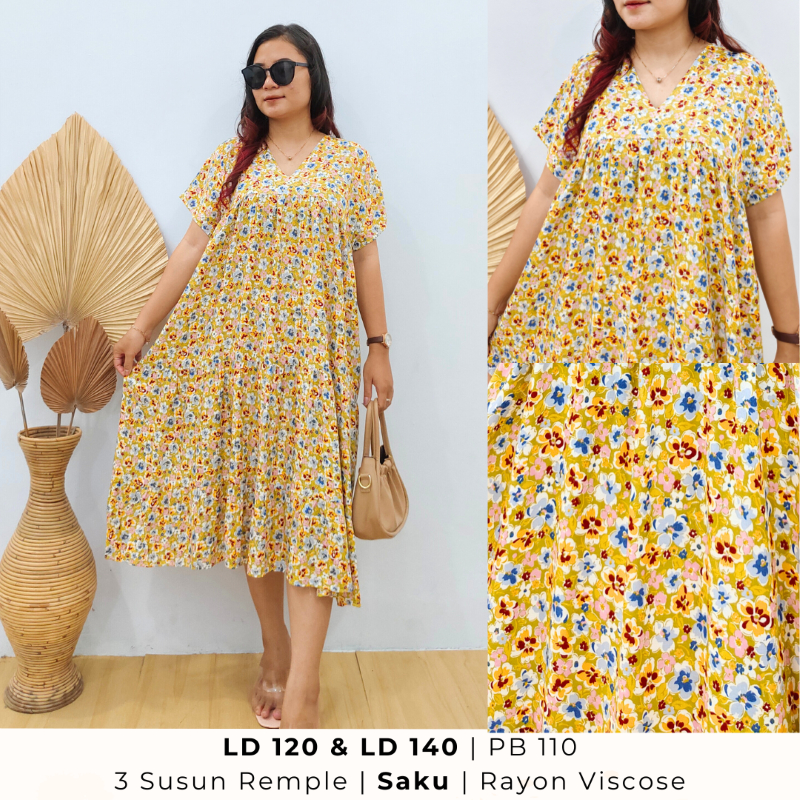 Oriani Ayoe Dress Daster Jumbo Big Size LD 120  LD 140 Bumil Freindly Baju Hamil