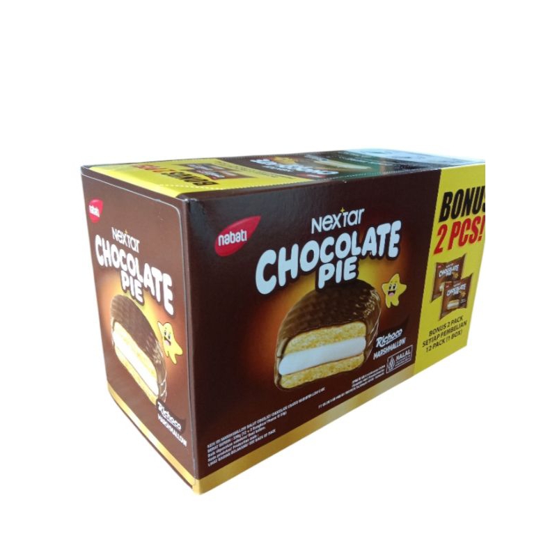 

NEXTAR CHOCOLATE PIE RICHOCO MARSHMELLOW ( Bonus 2 pcs setiap pembelian 1 box selama promosi masih ada) Food