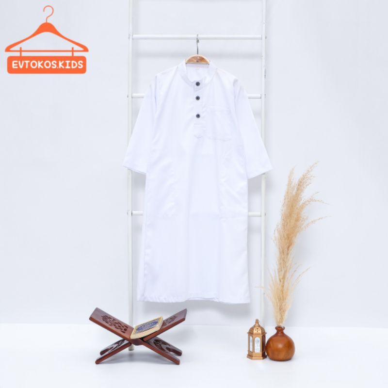 Jubah Anak Laki Laki Gamis Anak Laki Laki Baju Koko Anak 3-12 Tahun Lengan Pajang