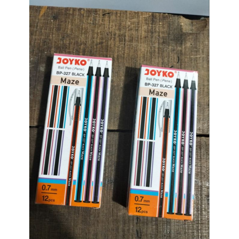 

1 Kotak isi 12 Pena Joyko Maze BP 327 Warna Hitam
