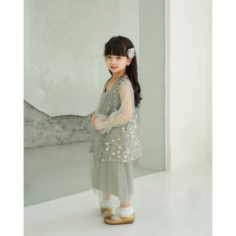 SEWA | RENT Jasmine Dress Anak Dan Mama Couple sage green By Aura Label