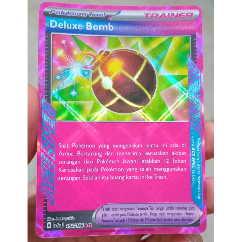 KARTU POKEMON TRAINER DELUXE BOMB ACE SPEC INDONESIA HOLO
