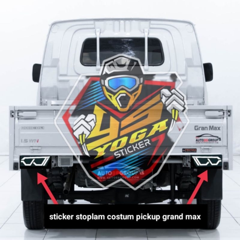 stiker stoplam costum kanan kiri pickup grand max