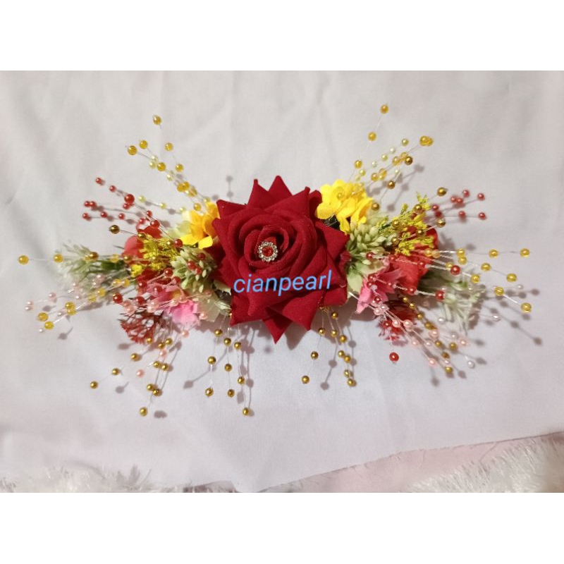 hairdo flower bridal flower hairpin flower bunga rambut pengantin bunga pesta bunga rambut kebaya bu
