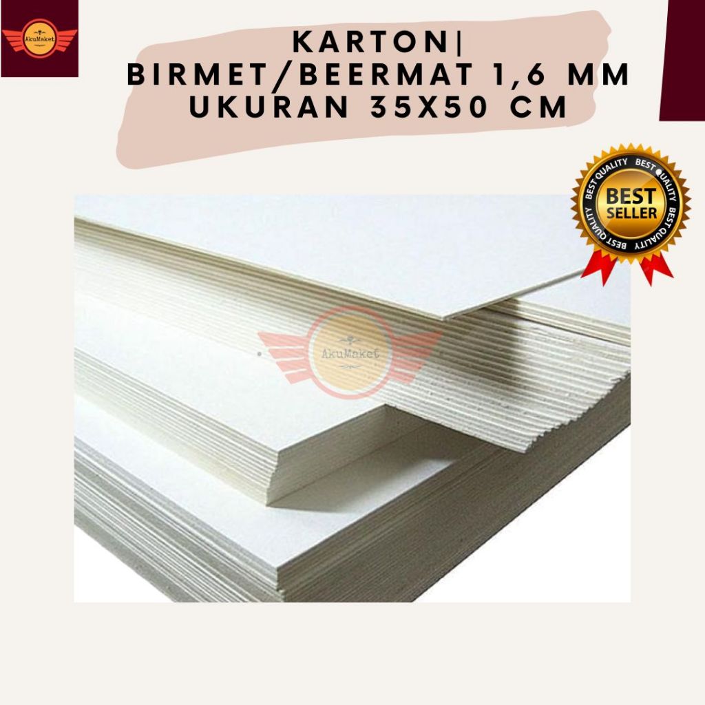 

Kertas Karton Birmet / Beermat Ukuran 35 x 50 cm - Premium Quality