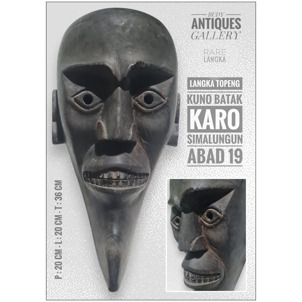 Topeng Primitif Kuno Batak Karo Simalungun