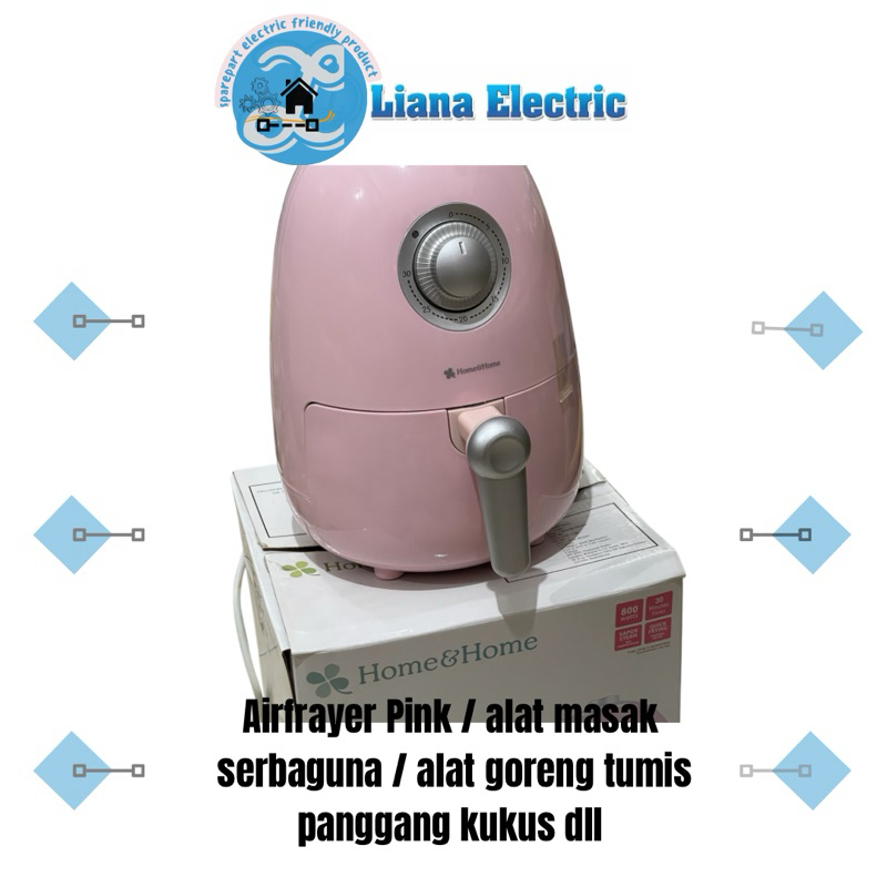 Penggorengan Udara / Alat Masak Serbaguna / Alat Tumis Goreng Rebus Panggang / Airfyer Pink original