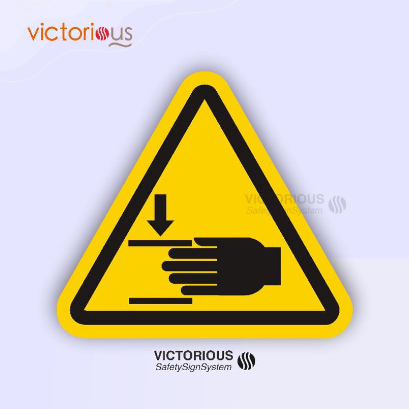 

Sticker Safety Sign K3 Standar ISO 7010 Simbol Bahaya Tangan Hancur Sticker Sign