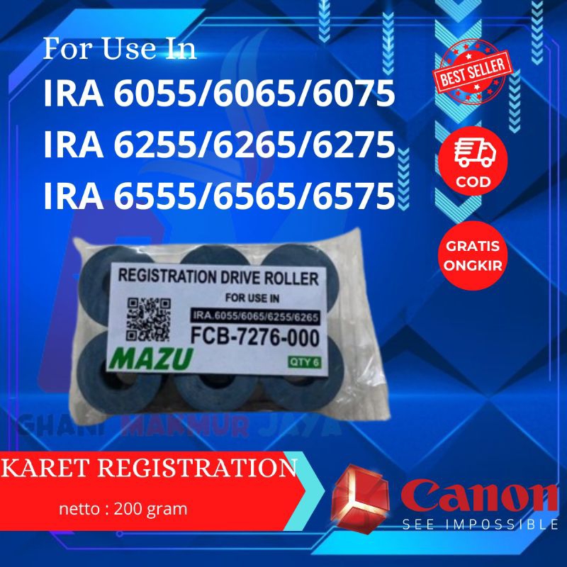 Karet Registration / Regist Mesin Fotocopy IRA 6075/6275/6575