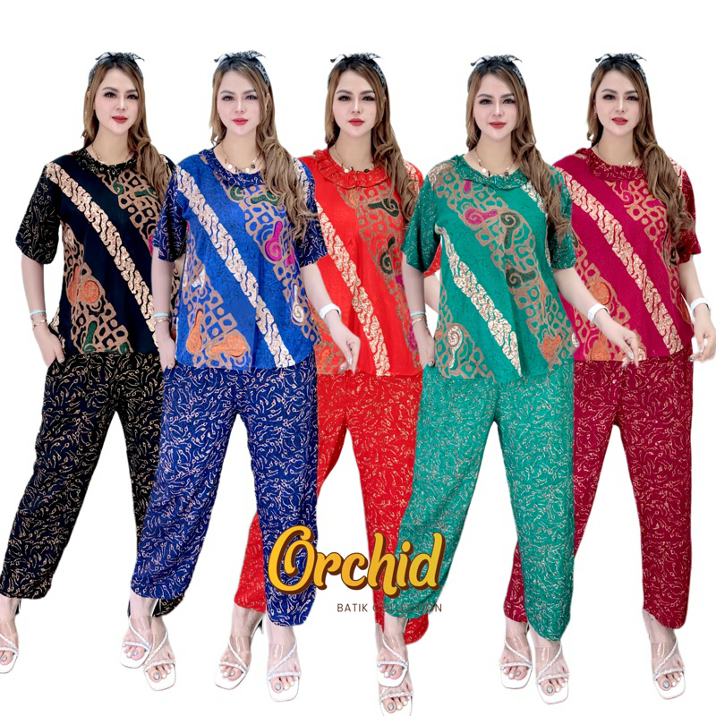 OC007 l SETELAN CP NAYARA ABG PIYAMA BATIK BAJU TIDUR DASTER CANTIK