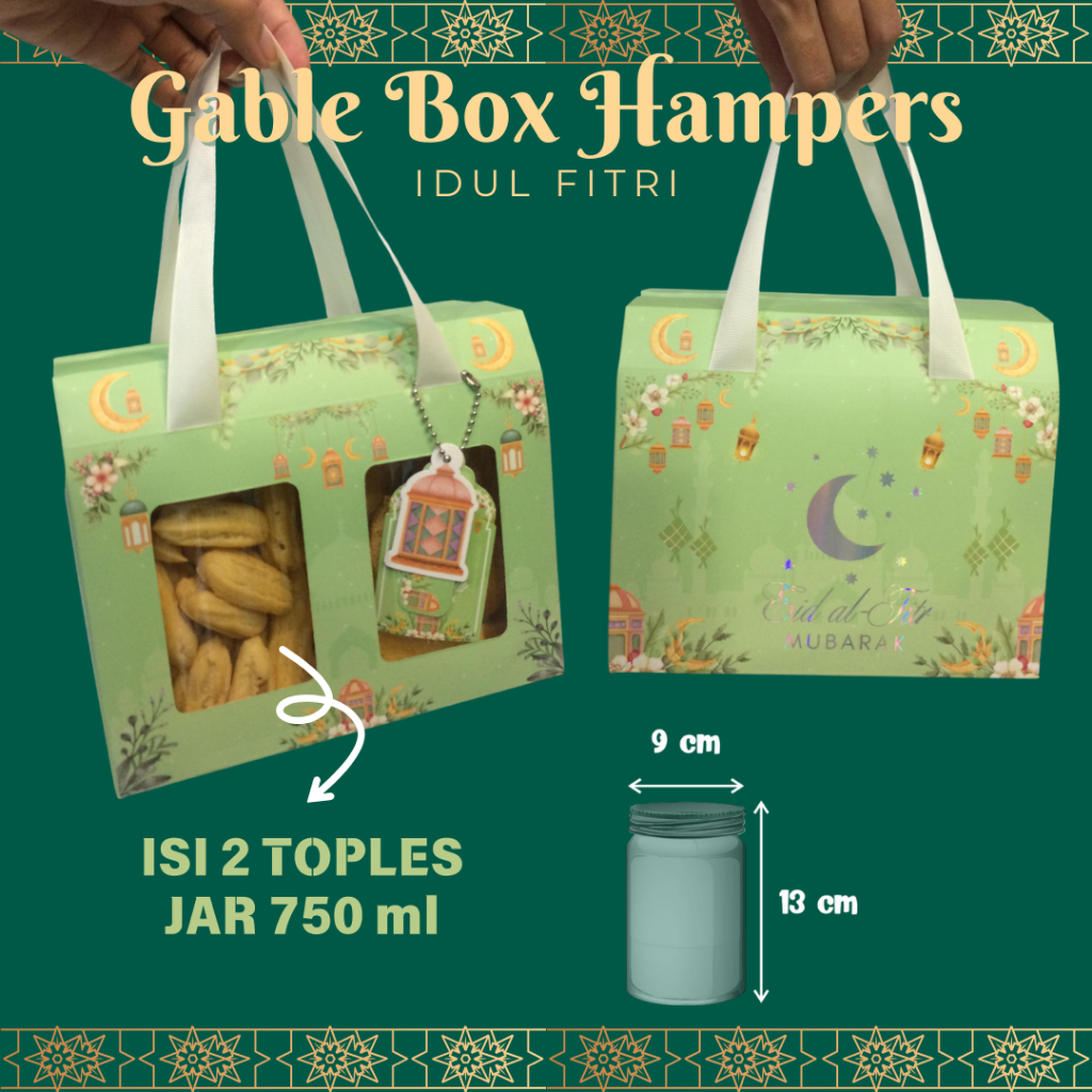 

Gable Box Hampers Special Idul Fitri GREEN/ box hampers/ box hampers kue kering/ box kuker/ special ramadhan dan lebaran