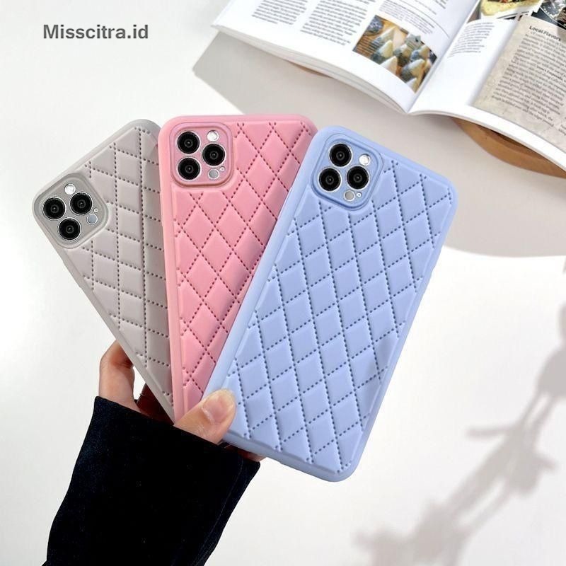 SILIKON CASE DIAMOND BLUDRU RHOMBIC COMPATIBLE FOR OPPO F11 RENO 4F 5 5F 6 7 8T 10 11 11F 12 12F SOF
