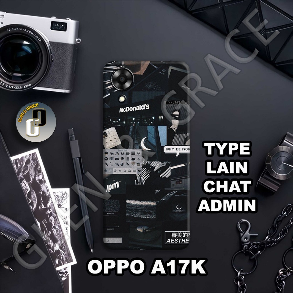 G30 - Silikon OPPO A17K  - softcase pro camera OPPO A17K - Motif AESTHETIC - Bahan  Karet Lentur - C
