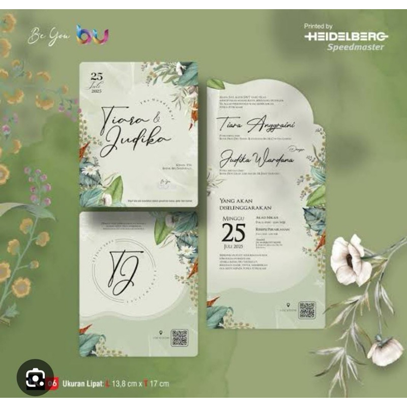 Undangan be you 01 cetak dan plastik murah