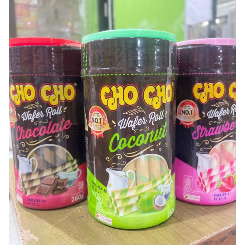 

ROTI KALENG CHO CHO WAFER ROLL 260g CHOCHO ASTOR