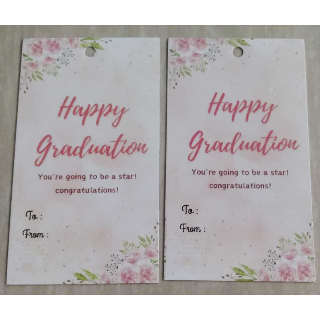 

Hang Tag Graduation /Hang Tag Wisuda Warna Pink Jual Per pcs
