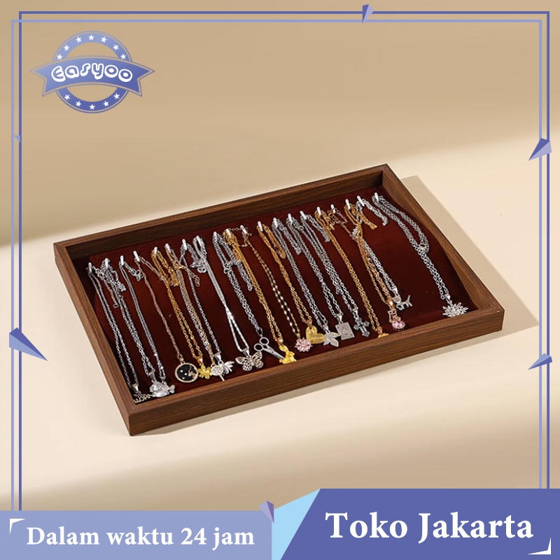 Baki Kalung / Display Perhiasan Kalung Kayu / Nampan Display Perhiasan / Tempat Kalung Seserahan