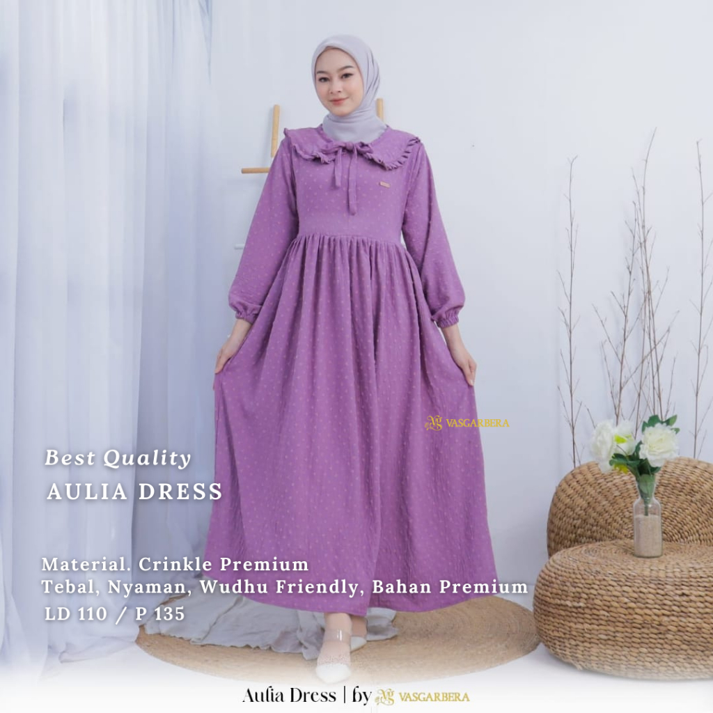 Aulia Crincle Uragiri Jumbo - Homedress  Premium, Dress Rumahan Harian Wanita Nyaman | VASGARBERA