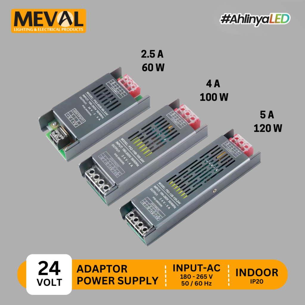 MEVAL Adaptor Power Supply LED Strip - 24V