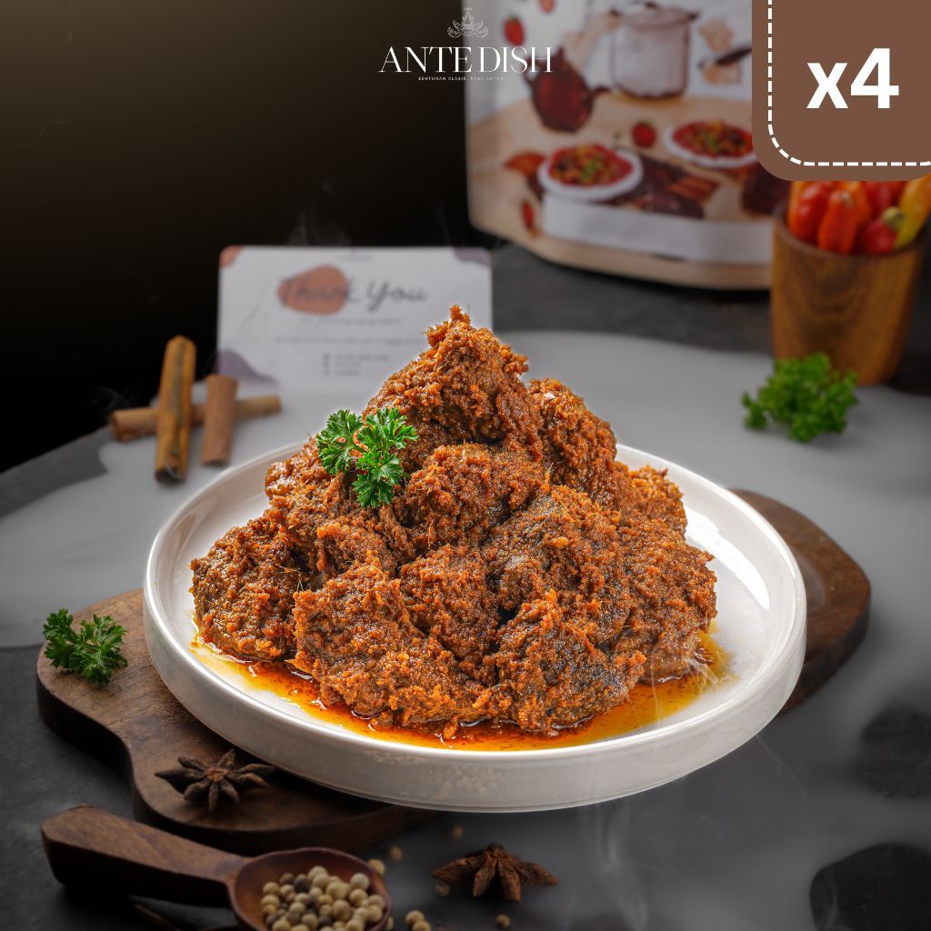 

Ante Dish Rendang Daging Sapi Kemasan 500gr | Family Size 4 Pouch