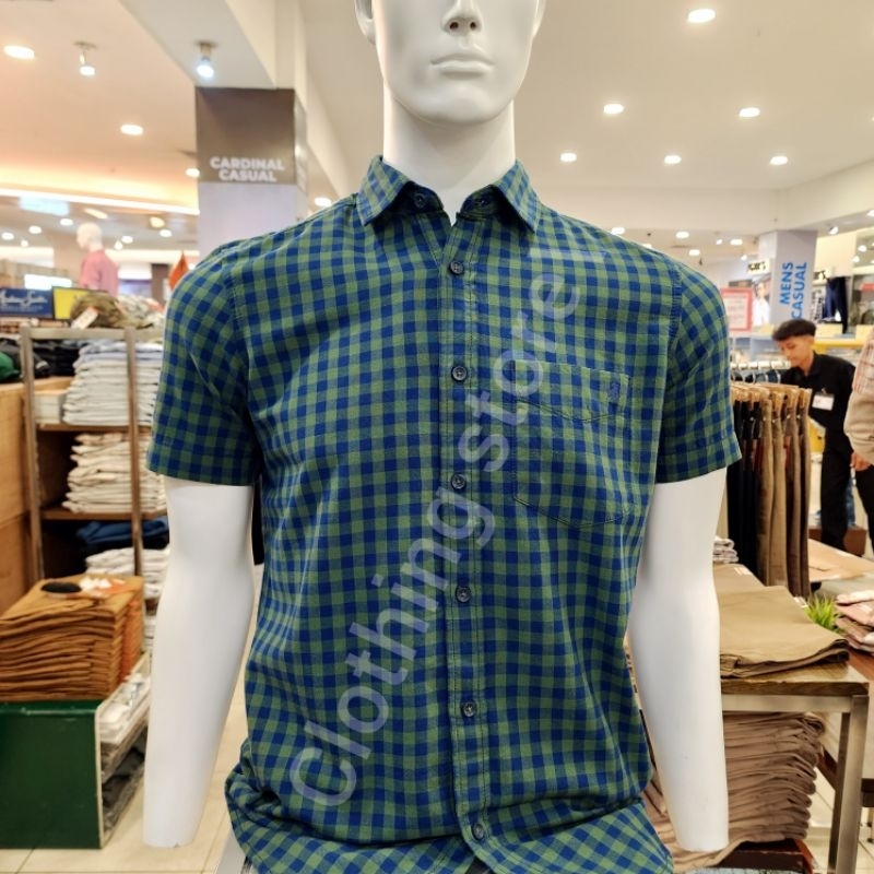 LOIS ORIGINAL kemeja pria lengan pendek hijau KLS442