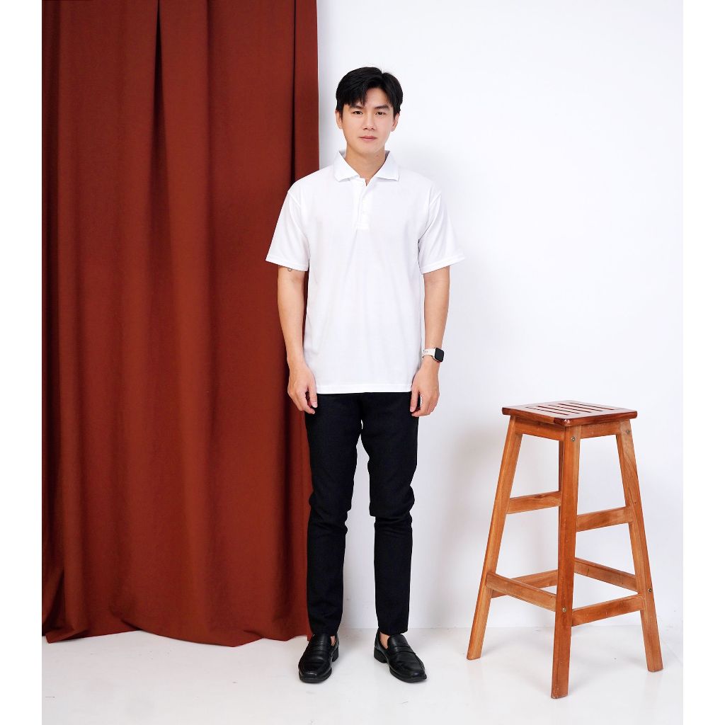 Kaos Kerah PUTIH - Kaos Kerah Polos Putih - Kaos Polo Polos - KAOS KERAH PRIA - KAOS KERAH PENDEK - 