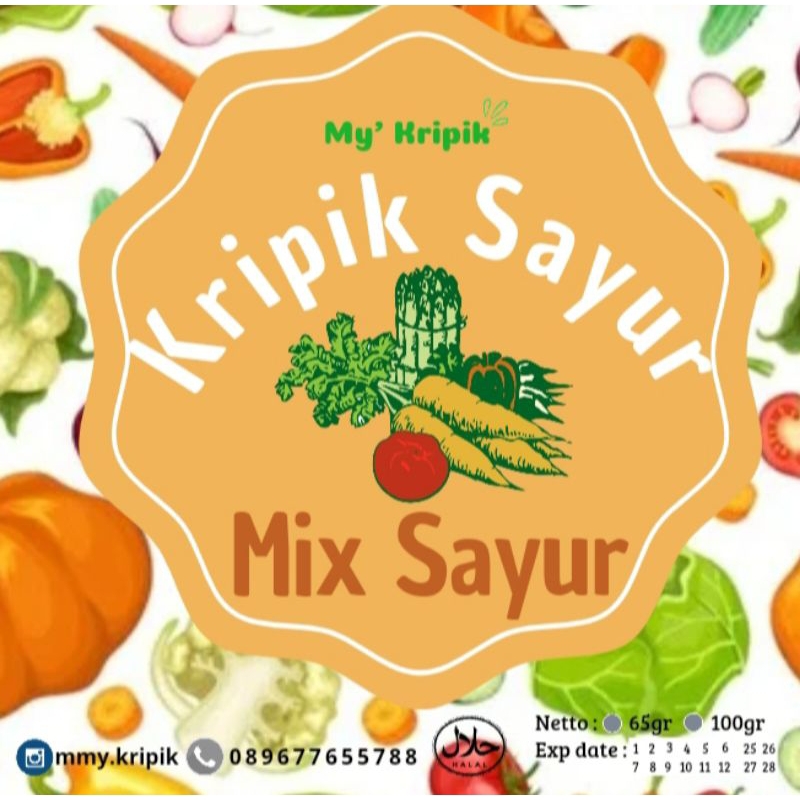 

Kripik Sayur Mix 65gr dan 100gr