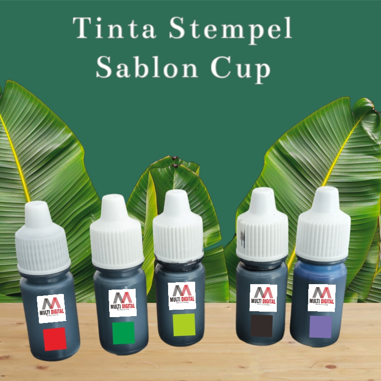 Tinta Stempel Sablon Cup / Tinta Stempel Flash Permanen Untuk Plastik Anti Luntur 5 ml