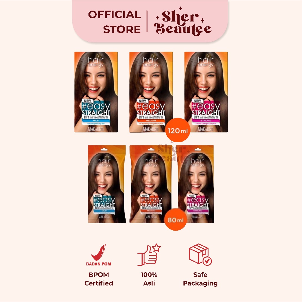 Makarizo Hair Energy Easy Straight 120ml | 80ml  - Mild Medium Strong S2019