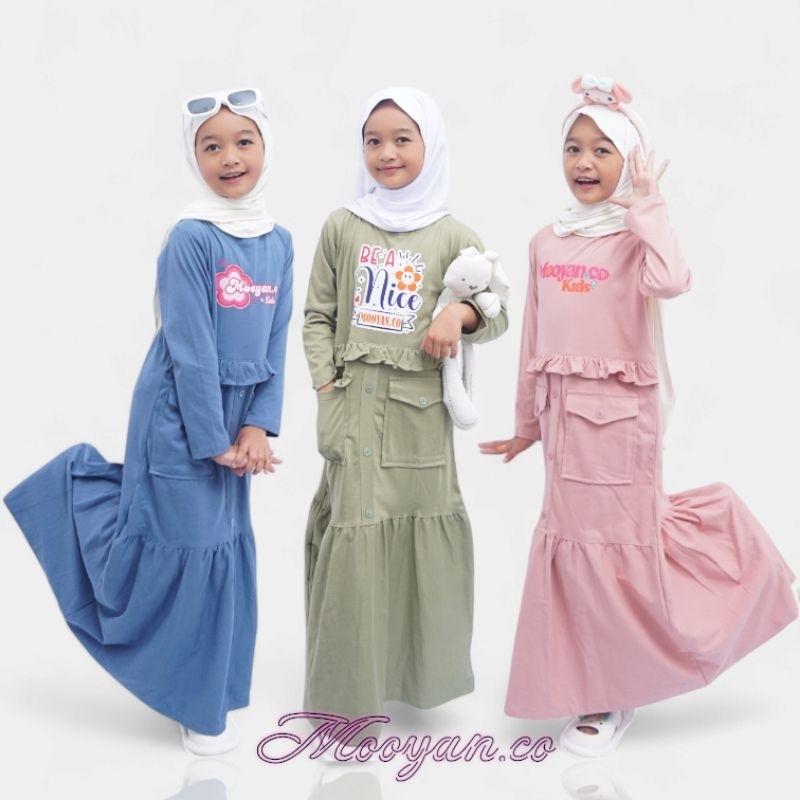 Gamis Kaos Anak Remaja Terbaru Kekinian Usia 5 sampai 12 Tahun