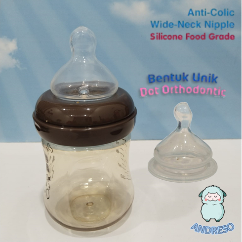 DOT ORTHODONTIC GEPENG Wide Neck 5cm Dot Susu Gepeng Bayi Wide Neck