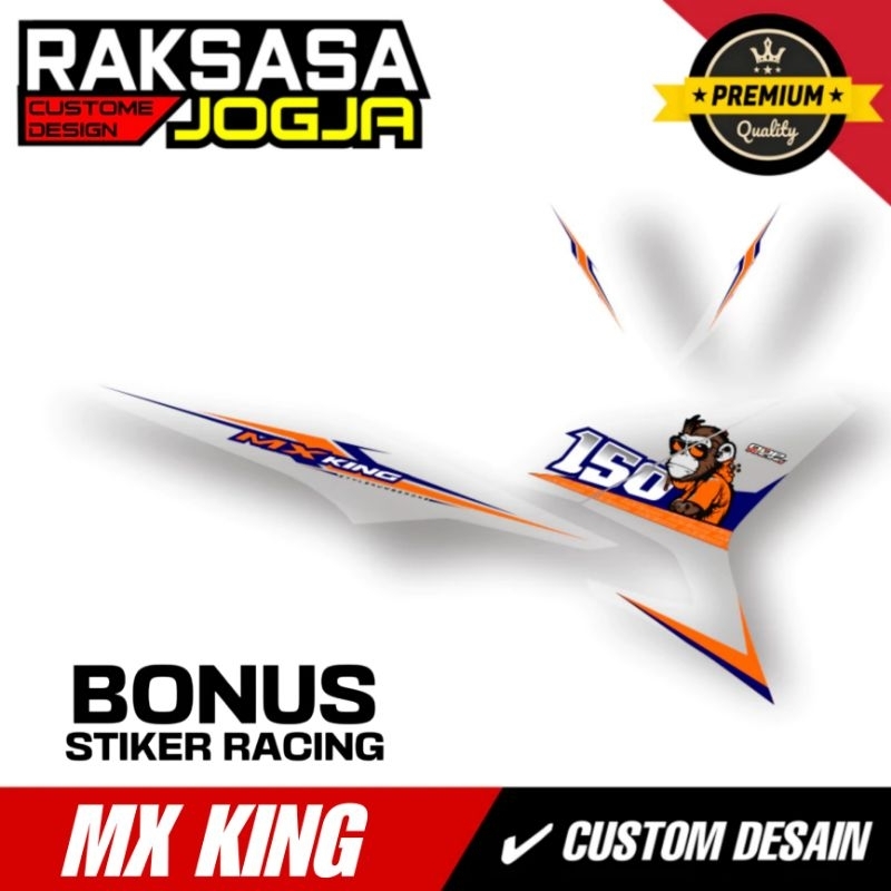 STRIPING CUSTOM MX KING EXCITER / YAMAHA SNIPER 150 MXi / DASAR HITAM / STRIPING YAMAHA Y15ZR / EXCI