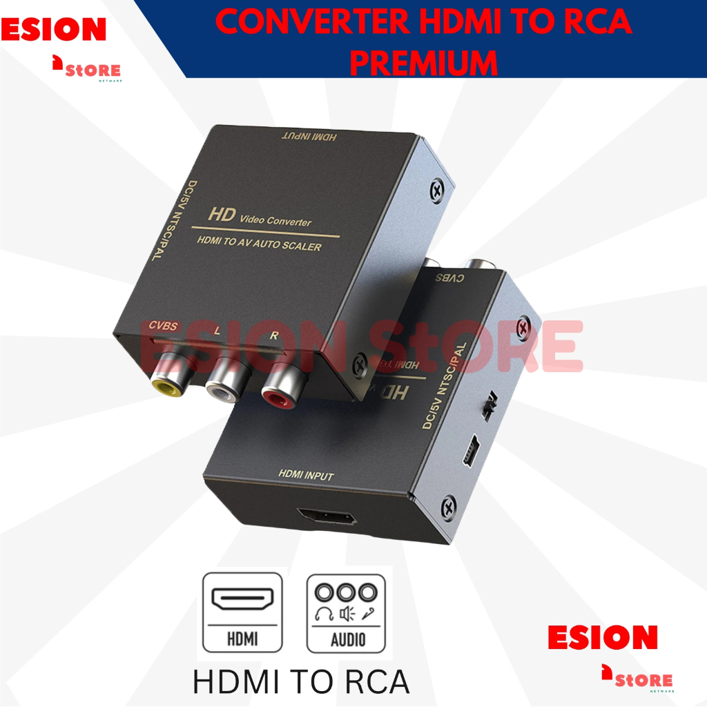 Converter Adapter Hdmi To RCA Premium/ Converter HDMI to RCA High Quality