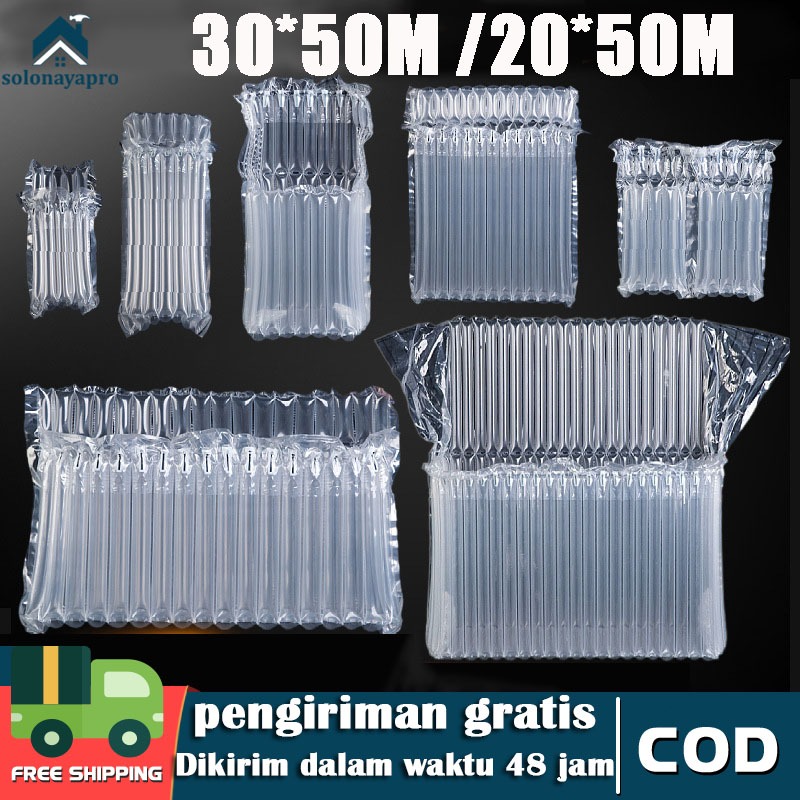 

50M Air Bubble Wrap Anti Pecah Inflatable Bag Plastik Air Bag Roll Cushion Packing Bubble Wrap Extra Bubble Packing Air Bag Cushion Packing Inflatable Bubble Wrap Inflatable Roll