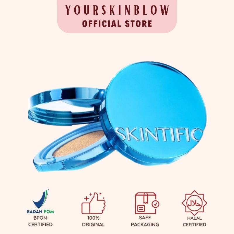 Skintific Cushion Biru Skintific Perfect Stay Velvet Matte Cushion 11ml Skintific Bedak BB Cushion F