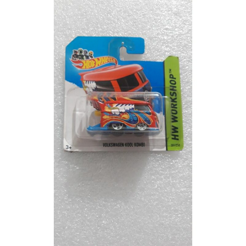 diecast langka short card hotwheels vw kool kombi merah